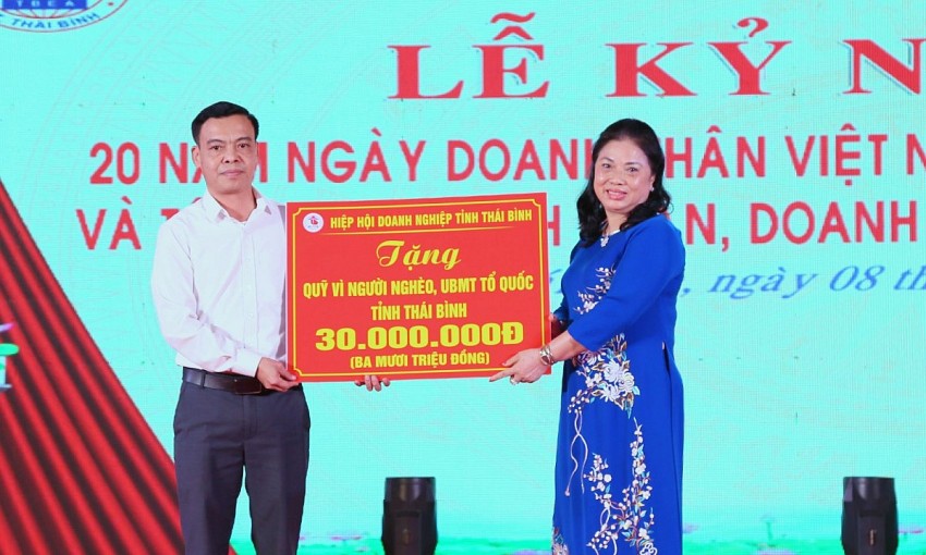 20 năm ngày Doanh nhân Việt Nam: Ghi dấu sự phát triển mạnh mẽ của doanh nghiệp Thái Bình 20 năm ngày Doanh nhân Việt Nam: Ghi dấu sự phát triển mạnh mẽ của doanh nghiệp Thái Bình