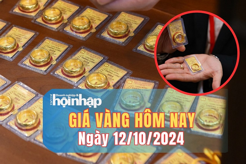 Giá vàng hôm nay 12/10: Vàng nhẫn 9999 tăng trở lại