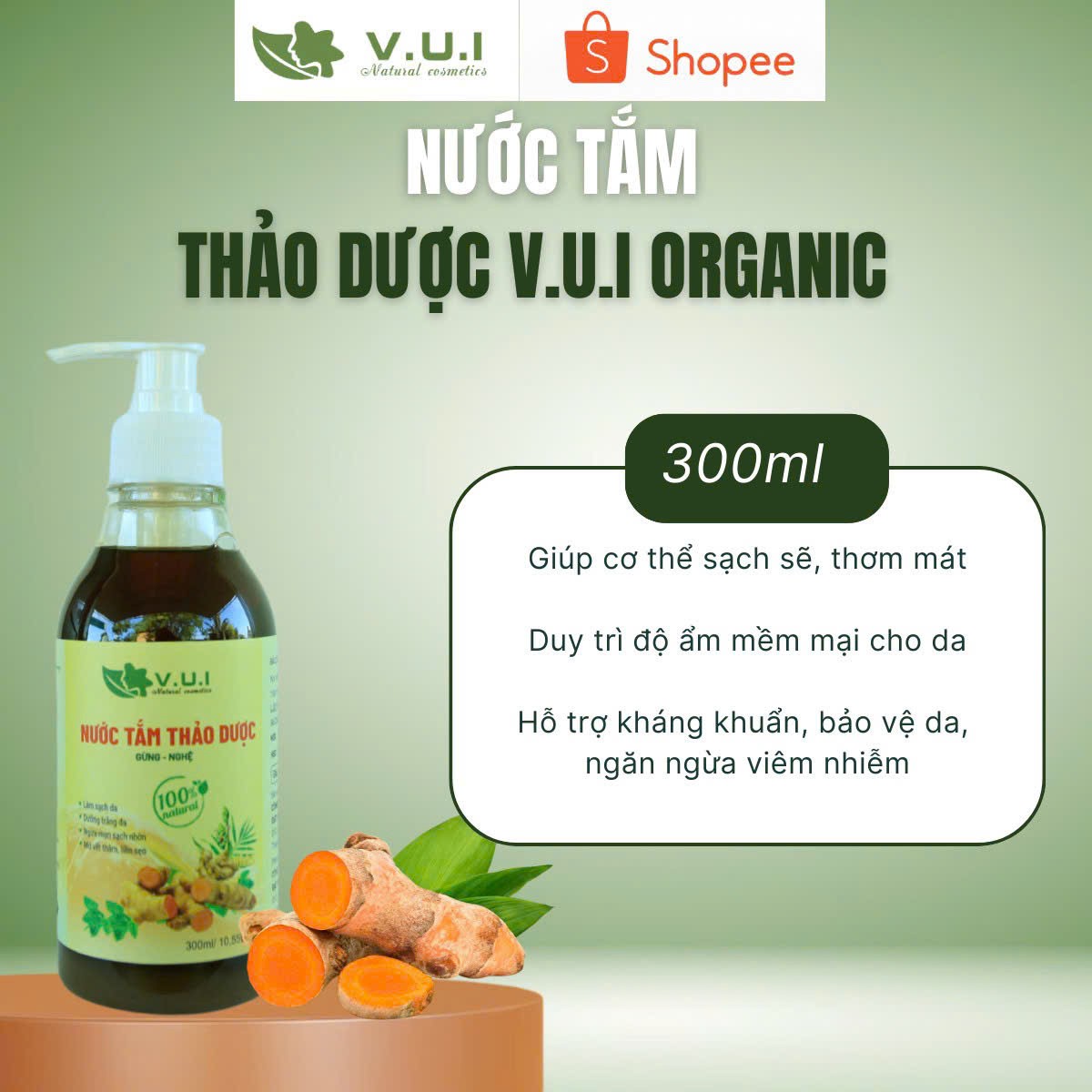 Sản phẩm Nước tắm Thảo dược V.U.I