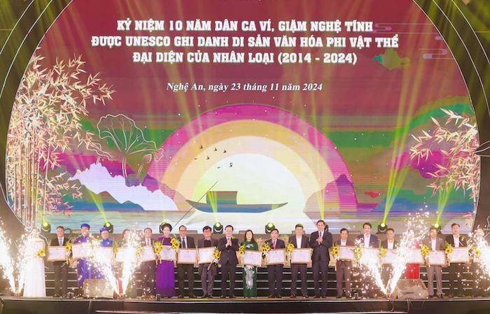 Lễ kỷ niệm 10 năm Dân ca Ví, Giặm Nghệ Tĩnh được UNESCO ghi danh di sản văn hóa phi vật thể đại diện của nhân loại (2014 -2024), 