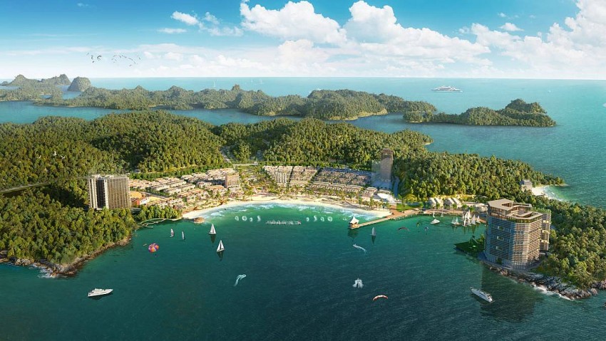  Phối cảnh căn hộ cao tầng Xanh Sky thuộc dự án Thành phố Vịnh trung tâm Xanh Island (Ảnh: Sun Property)