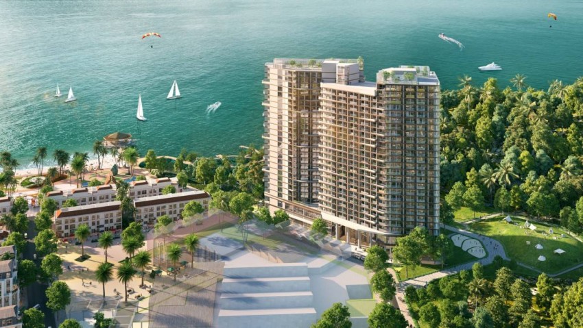Thành phố Vịnh trung tâm Xanh Island tọa lạc trên quỹ đất vàng tại đảo Ngọc Cát Bà (Ảnh: Sun Property)