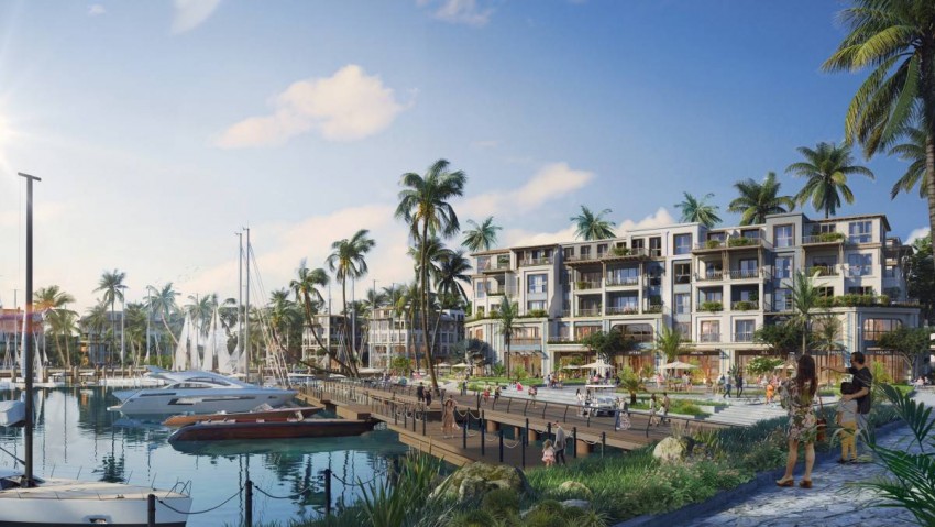 Thành phố Vịnh trung tâm Xanh Island tọa lạc trên quỹ đất vàng tại đảo Ngọc Cát Bà (Ảnh: Sun Property)