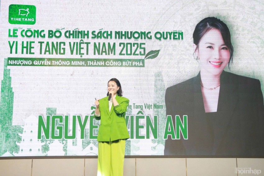 Bà Nguyễn Viên An - Tổng Giám đốc điều hành Yi He Tang Việt Nam. Yi He Tang Việt Nam công bố chính sách nhượng quyền với nhiều ưu đãi