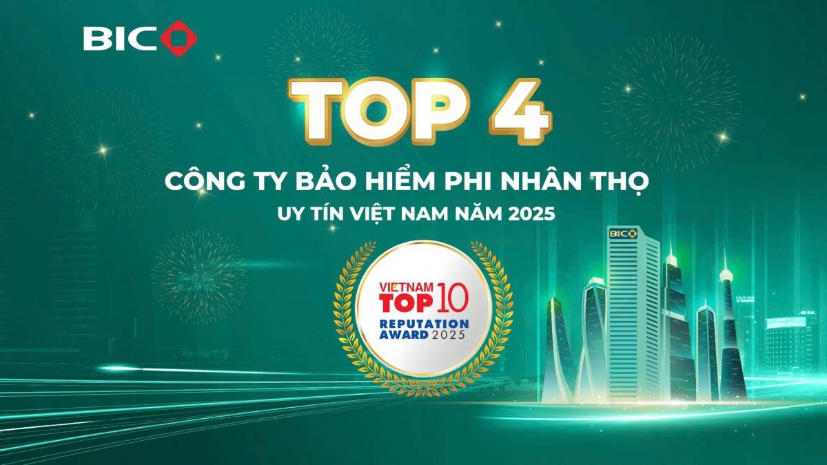 BIC lọt TOP 4 Công ty bảo hiểm phi nhân thọ uy tín