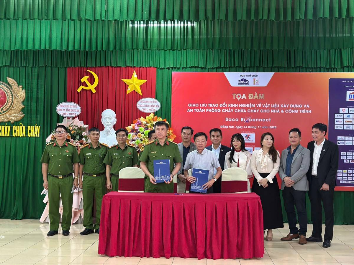 Tăng cường hợp tác về vật liệu xây dựng và an toàn PCCC cho nhà, công trình