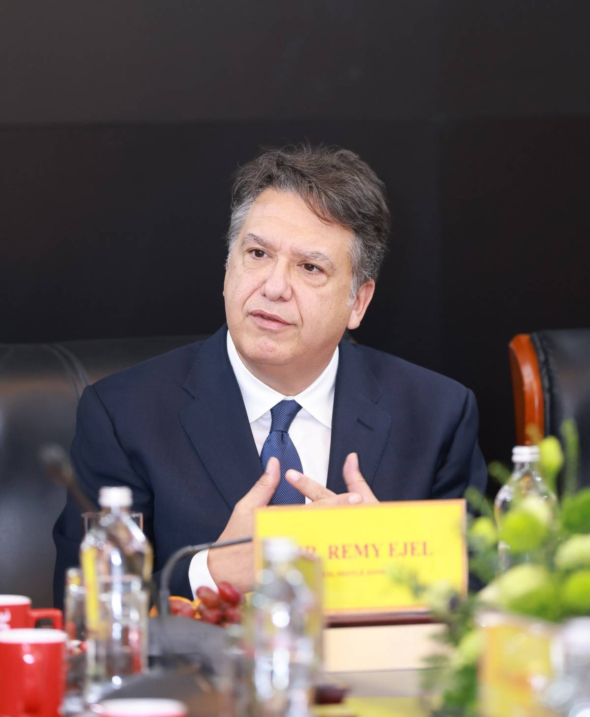 Ông Remy Ejel, Tổng Giám đốc Nestlé Zone AOA chia sẻ tại buổi làm việc với Bộ NN&MT