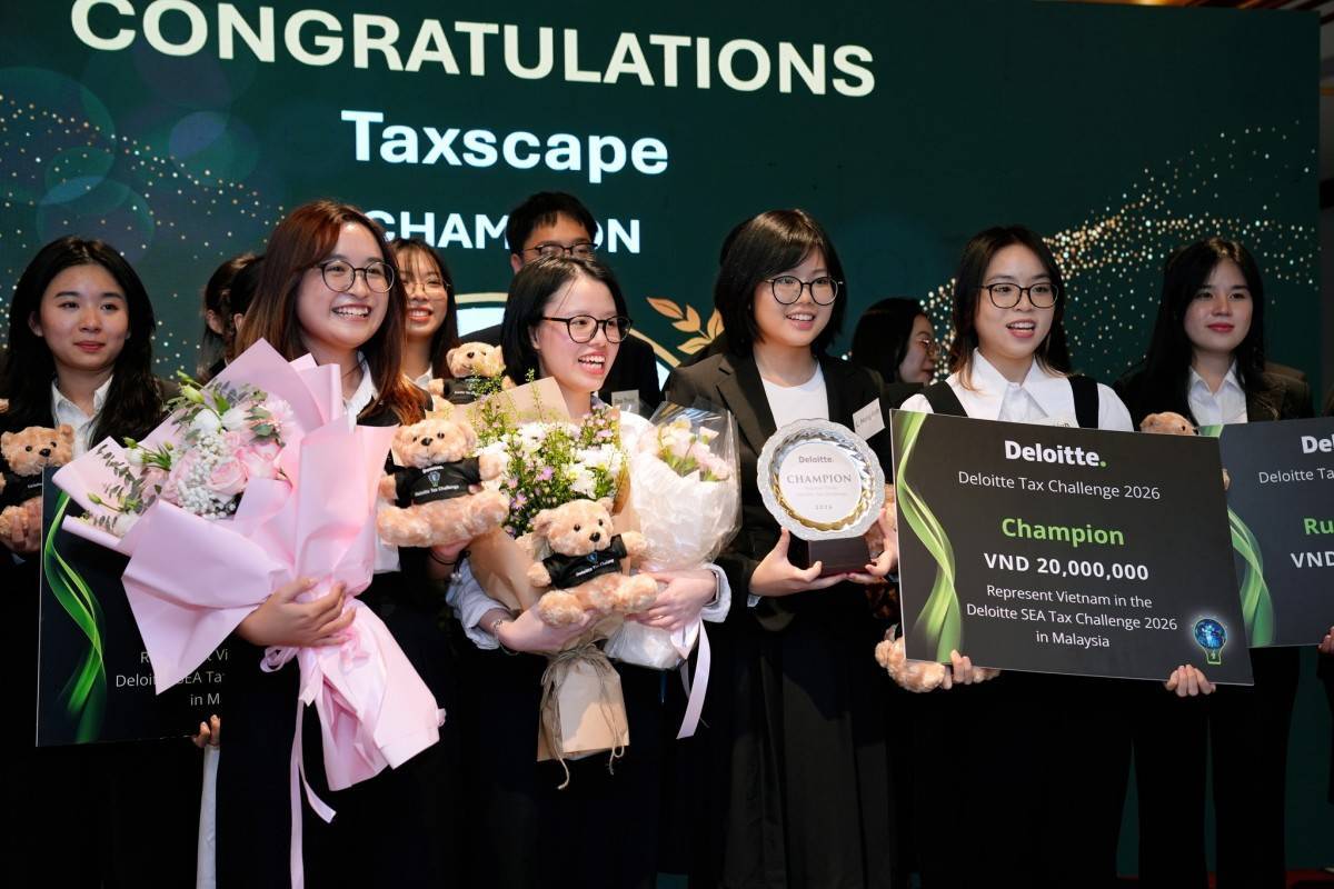 Sinh viên Tài chính Đại học London của BUV giành Quán quân Quốc gia Deloitte Tax Challenge 2026. 