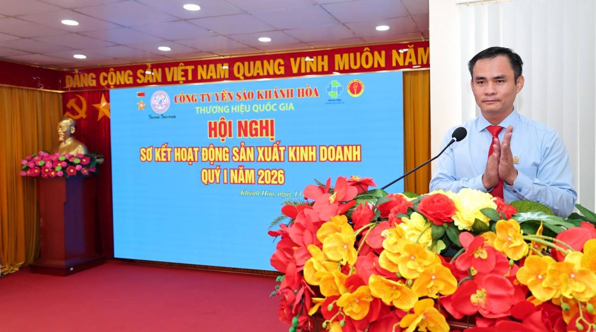 Công ty Yến sào Khánh Hòa doanh thu quý I năm 2026 đạt 1.042 tỷ đồng