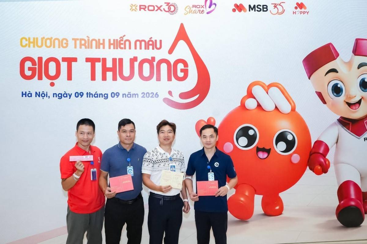 ROX Group và MSB tổ chức ngày hội hiến máu “Giọt Thương” 2026